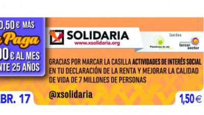 El cupón de la ONCE anima a marcar la casilla para Fines Sociales de la Declaración de la Renta
