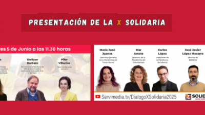 Servimedia organiza el jueves 5 de junio a las 11.30 horas este diálogo sobre la X Solidaria